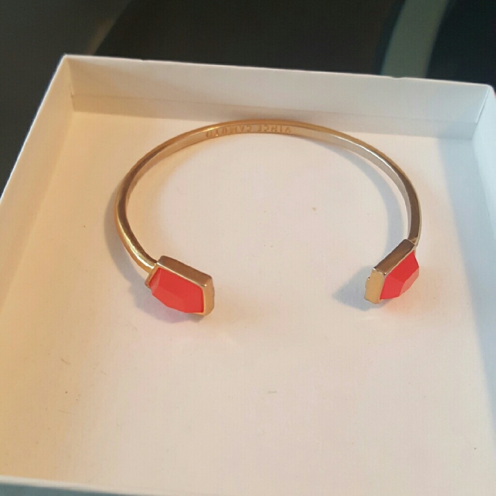 Vince Camuto gold tone orange stone bracelet